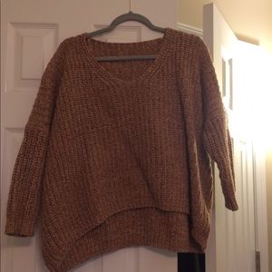 Shein Tan Oversized Cozy Sweater — One Size